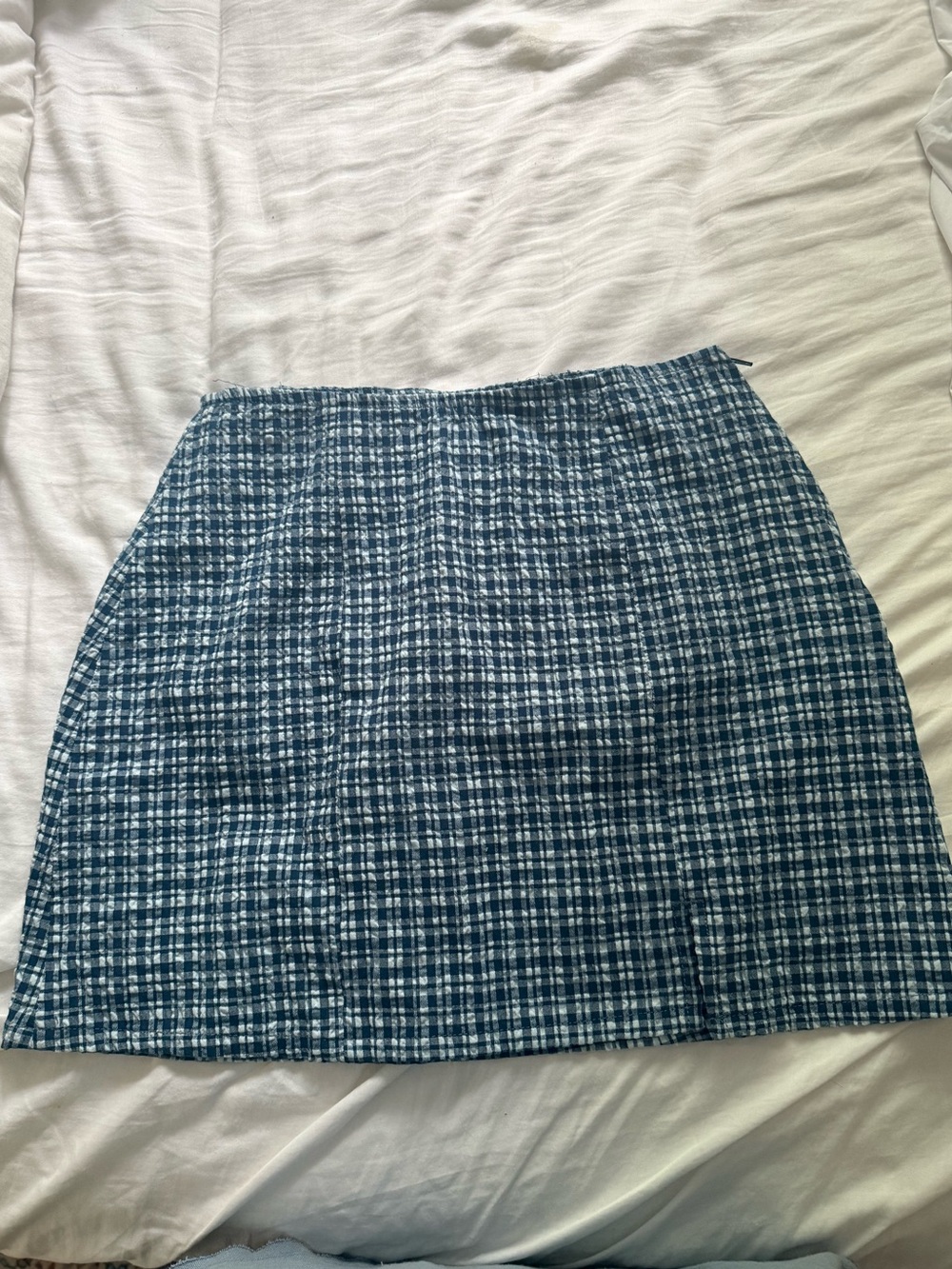 Urban Outfitters Seersucker Gingham mini skirt Size Small